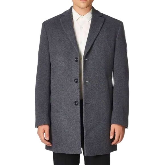 Michael Kors Wool Cashmere Blend Overcoat Walker Coat 36R Gray - Picture 2 of 14